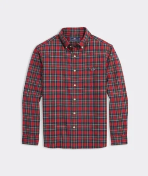 Vineyard Vines Cotton Twill Tartan Shirt Red Velvet 2 Clearance