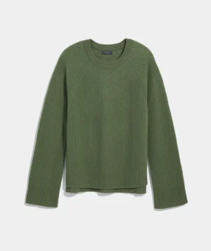 Vineyard Vines Cropped Cable V-Neck Sweater Marshmallow Sale