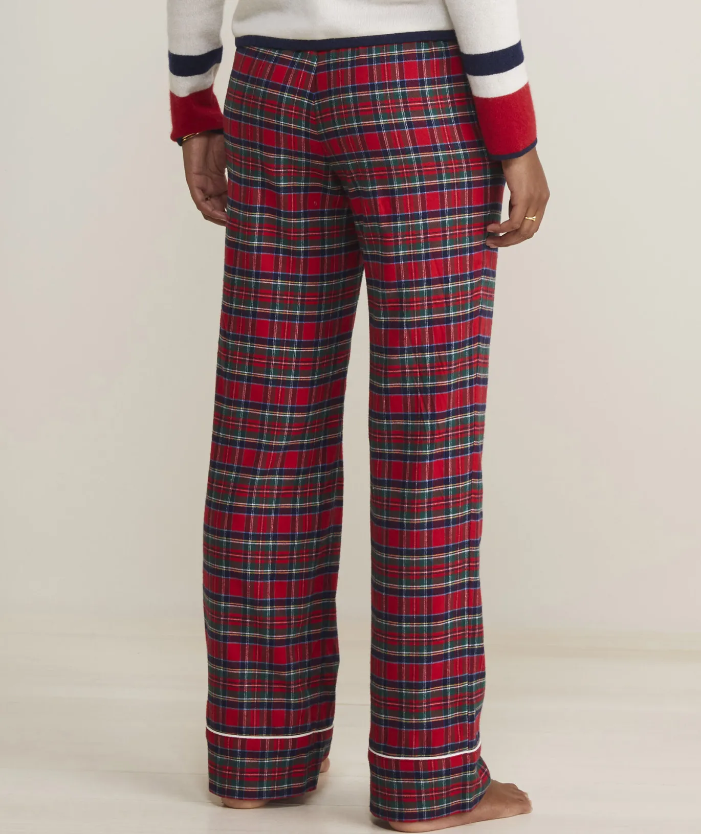 Vineyard Vines Flannel Pajama Set Plaid- Marshmallow Cheap