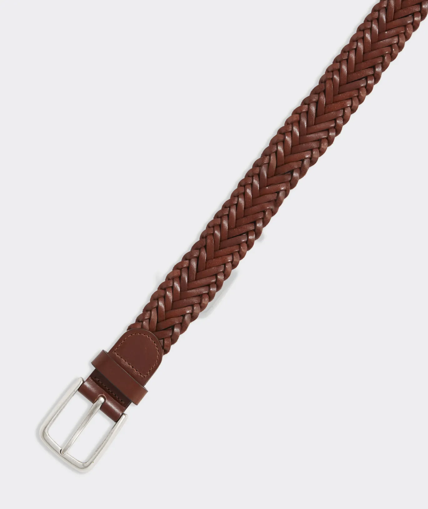 Vineyard Vines Flat Braided Leather Belt Moose Hot