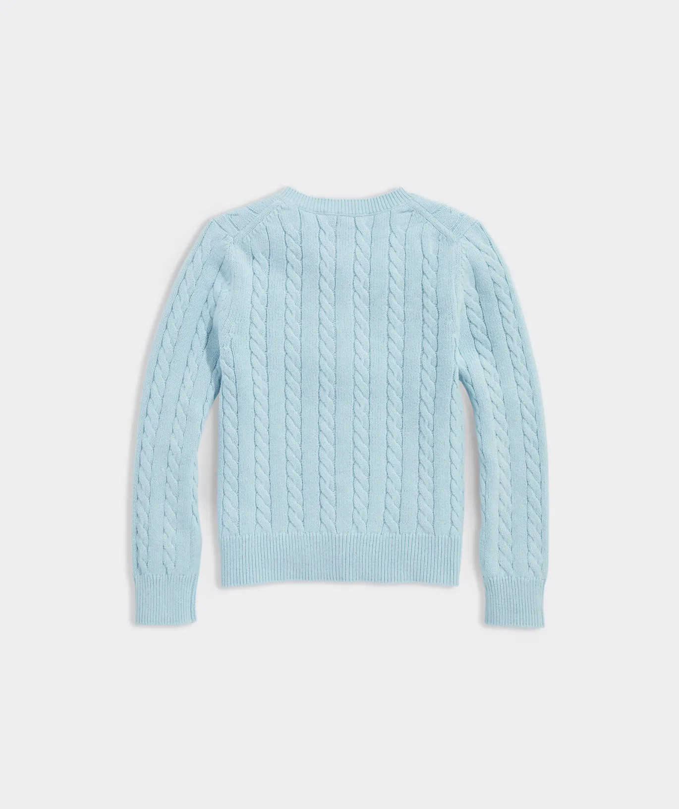Vineyard Vines Girls' Classic Cable Cardigan Light Gray Heather Fashion