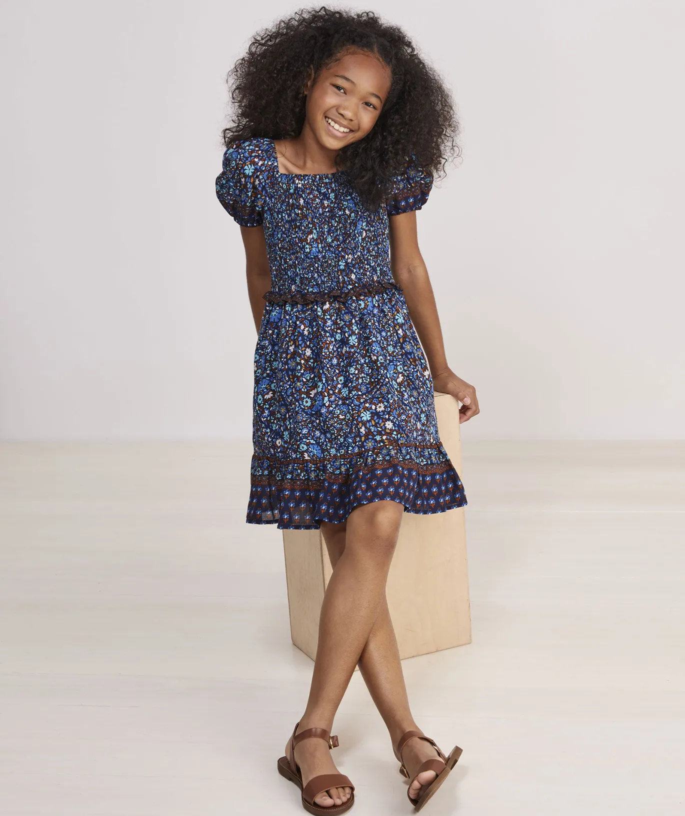 Vineyard Vines Girls' Cord Popover Dress Rhododendron Online