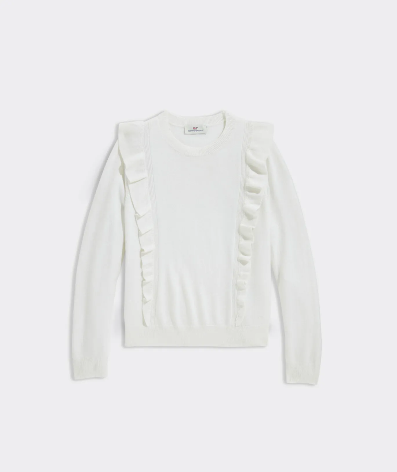 Vineyard Vines Girls' Intarsia Whale Crewneck Sweater Rhododendron Flash Sale