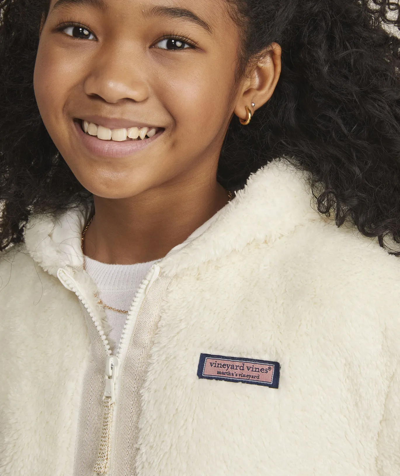 Vineyard Vines Girls' Lightweight Packable Puffer Vest Nautical Navy Clearance