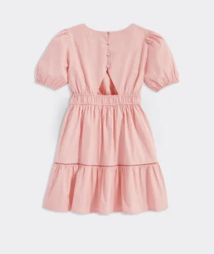 Vineyard Vines Girls' Poplin Shirtdress Sunset Stripe-Cayman Fashion