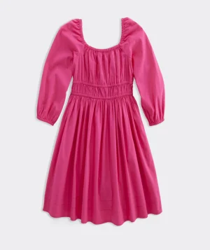 Vineyard Vines Girls' Rollneck Breton Stripe Sweater Dress Nautical Navy Hot