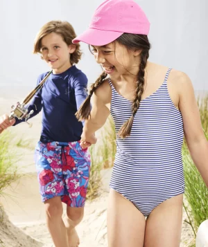 Vineyard Vines Girls' Ruffle High Neck Bikini Gingham - Cayman Cheap