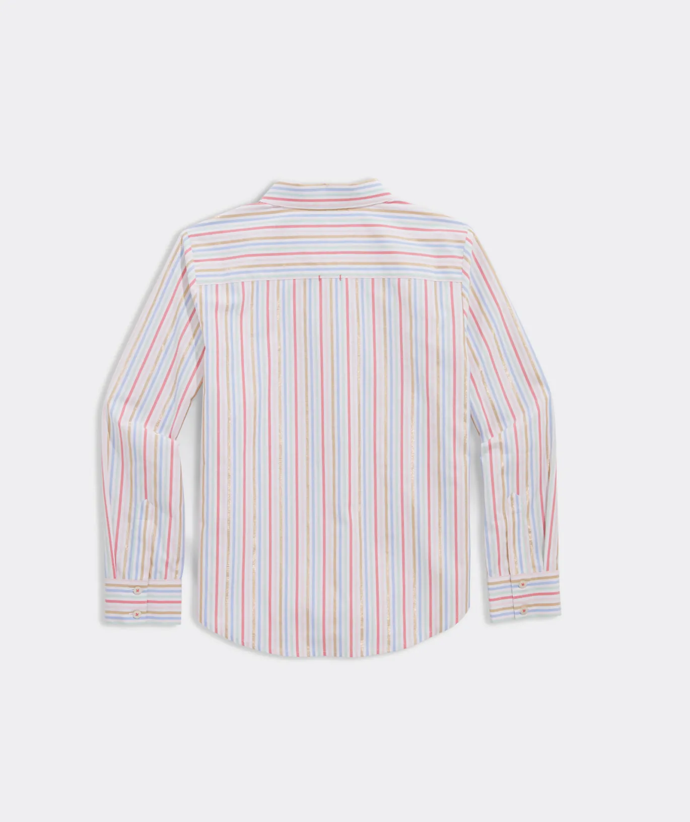 Vineyard Vines Girls' Soft Twill Ruffle Top Royal Stewart- Marsh Shop