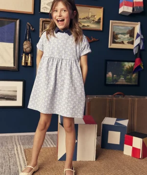 Vineyard Vines Girls' Taffeta Puff-Sleeve Tartan Dress Royal Stewart - Red Flash Sale