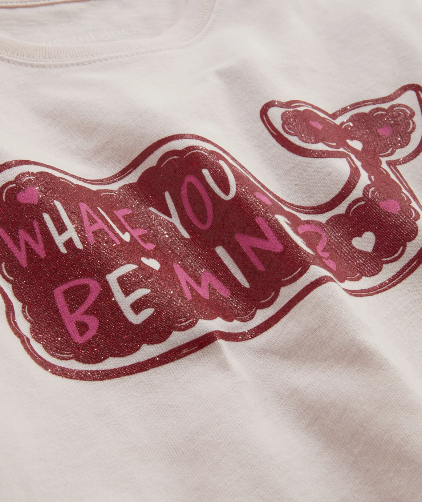 Vineyard Vines Girl's Hot Cocoa Whale Long-Sleeve Pocket Tee White Cap Fashion