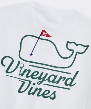 Vineyard Vines Golf Flag Short-Sleeve Tee White Cap Clearance