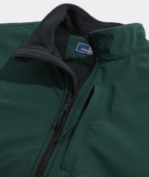 Vineyard Vines Harbor Fleece Full-Zip Jet Black New