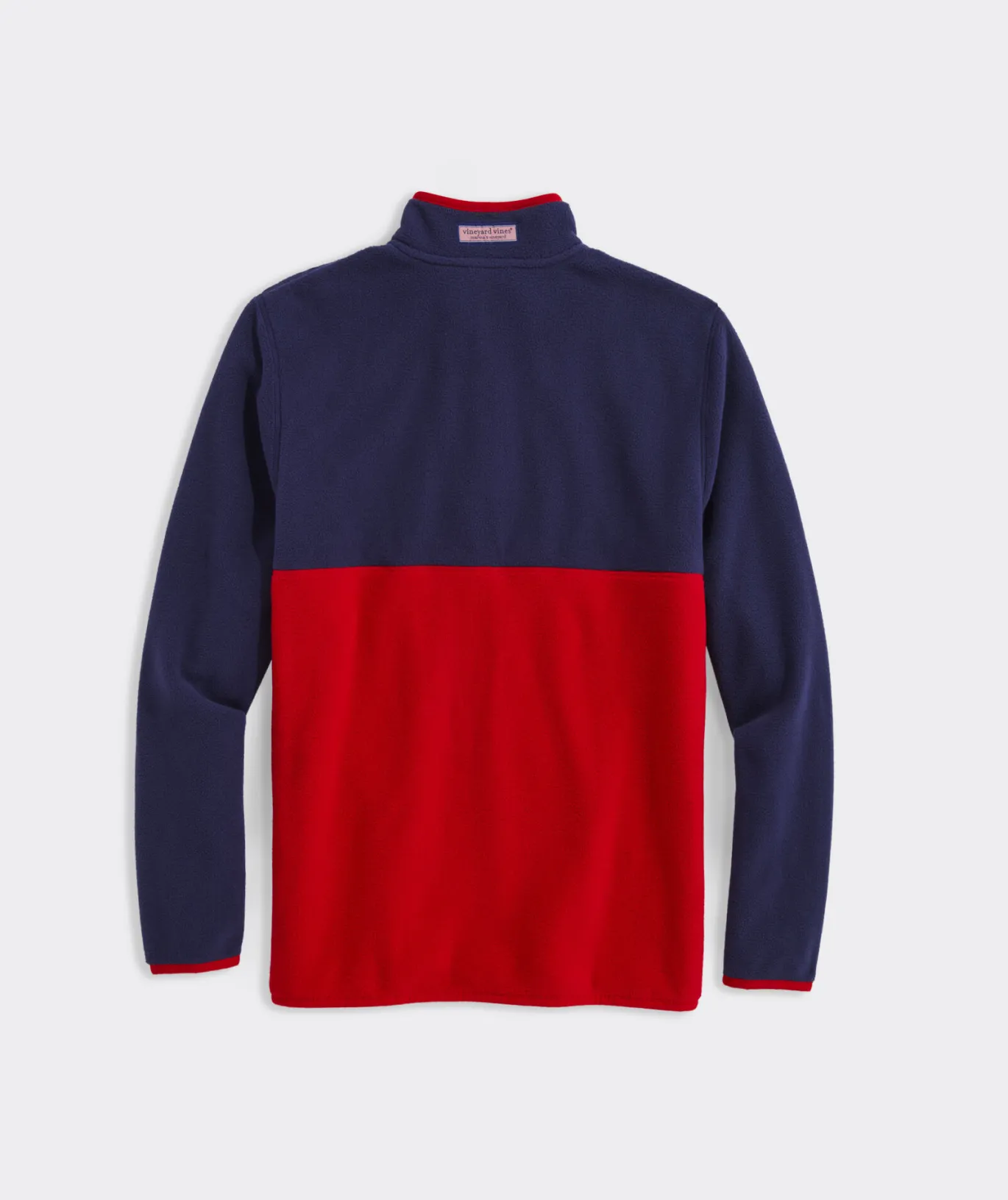 Vineyard Vines Harbor Fleece Quarter-Snap Red Velvet Flash Sale