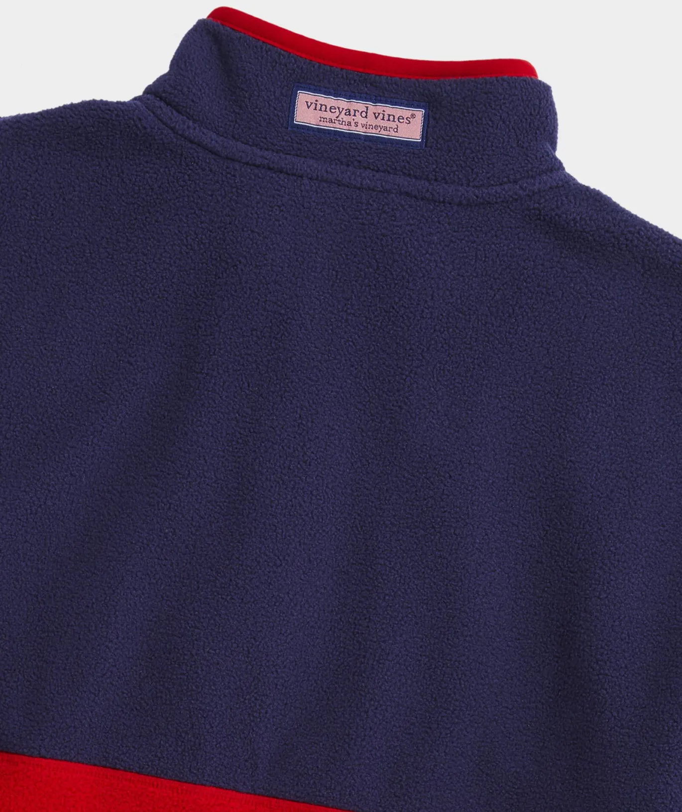 Vineyard Vines Harbor Fleece Quarter-Snap Red Velvet Flash Sale