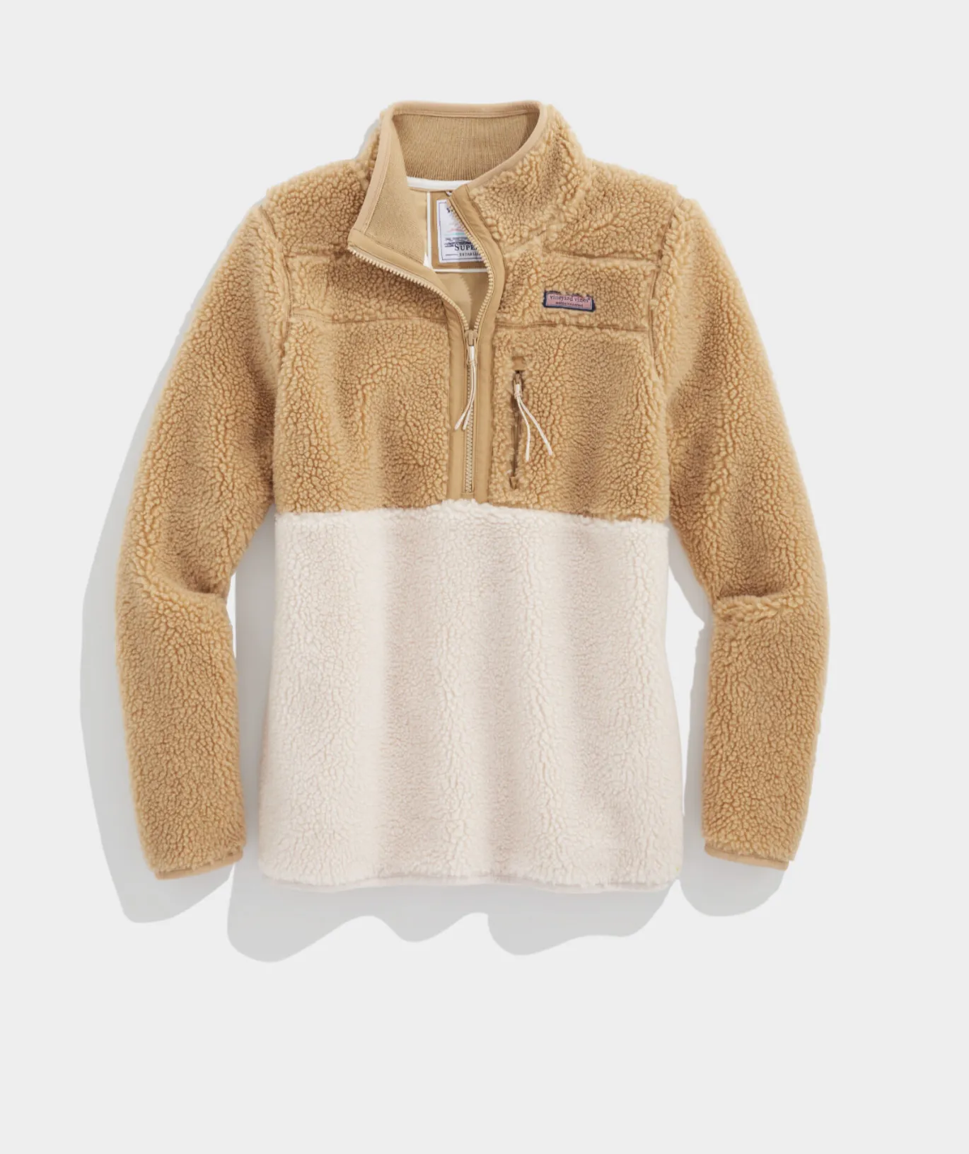 Vineyard Vines Harbor Fleece Shirt Jacket Marshmallow Discount