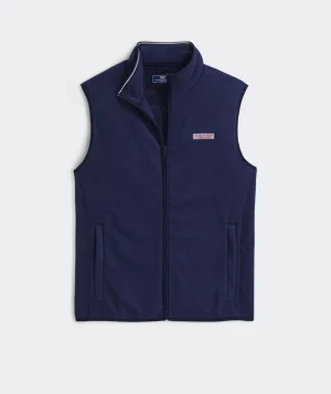 Vineyard Vines Harbor Fleece Vest Nautical Navy Cheap