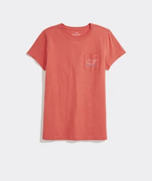 Vineyard Vines Heathered Vintage Whale Short-Sleeve Pocket Tee Tide Blue Heather Discount