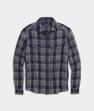 Vineyard Vines Heavy Twill Shirt Jacket PLD Gray Harbor Discount