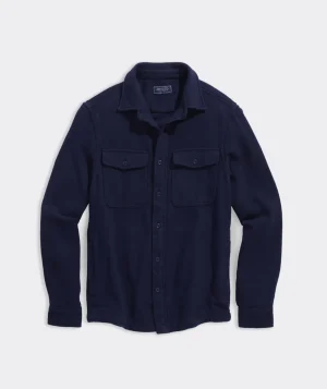 Vineyard Vines Heavy Twill Shirt Jacket Nautical Navy Hot