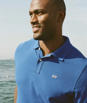 Vineyard Vines Heritage Pique Polo Maritime Blue Best Sale