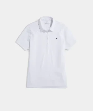 Vineyard Vines Heritage Pique Polo White Cap Shop
