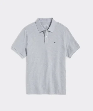 Vineyard Vines Heritage Pique Polo Ultimate Gray Fashion