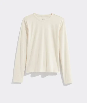Vineyard Vines Heritage Ribbed Short-Sleeve Tee White Cap Discount