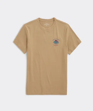 Vineyard Vines Hoppy Holiday Truck Short-Sleeve Tee Officer Khaki Fashion