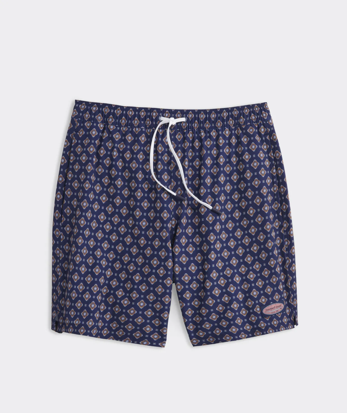 Vineyard Vines 7 Inch Printed Chappy Swim Trunks Foulard Naut Navy Outlet