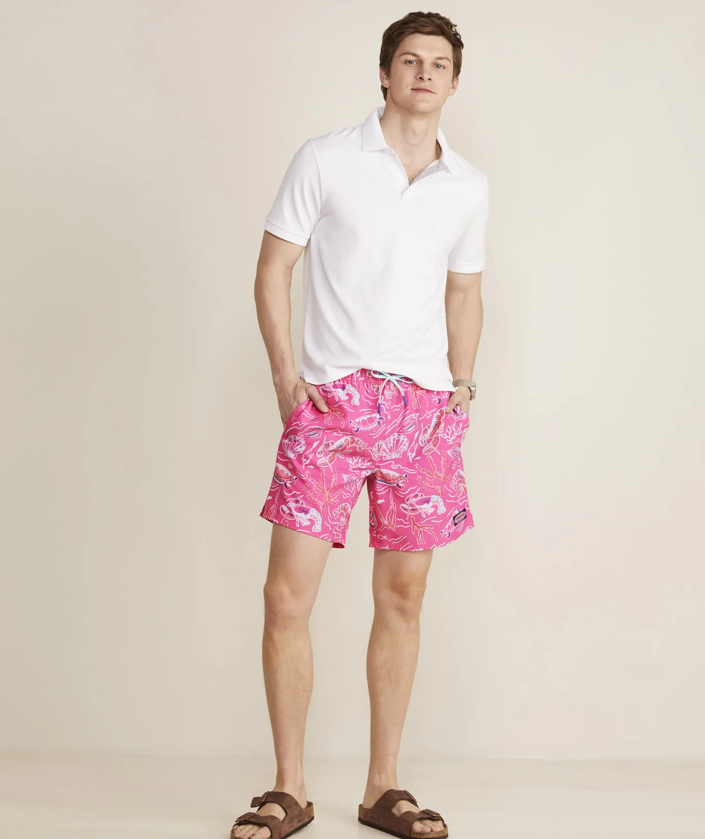 Vineyard Vines 7 Inch Printed Chappy Swim Trunks Sea Life Taffy Cheap