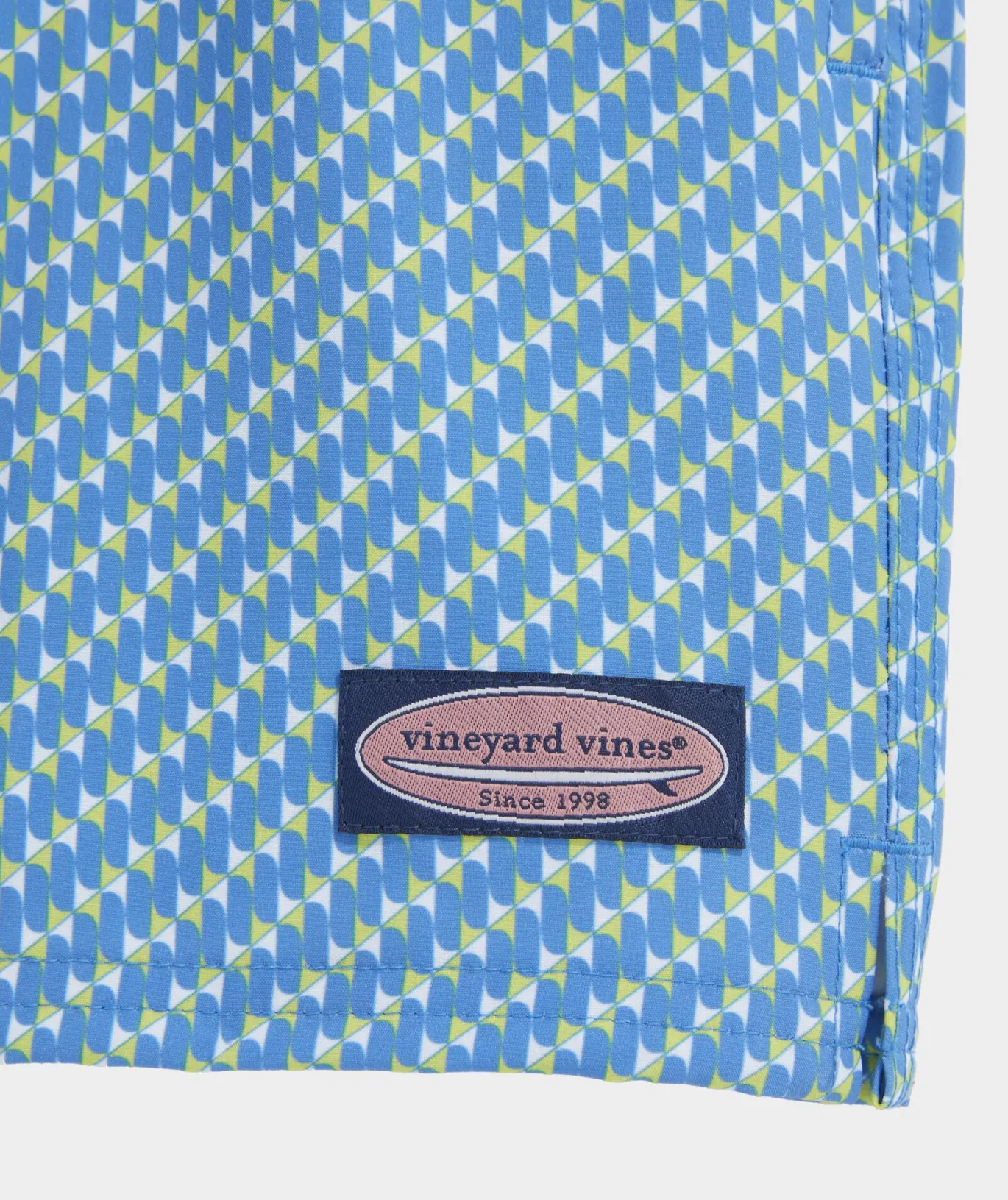 Vineyard Vines 5 Inch Printed Chappy Swim Trunks Tri Geo Hull Blue Shop
