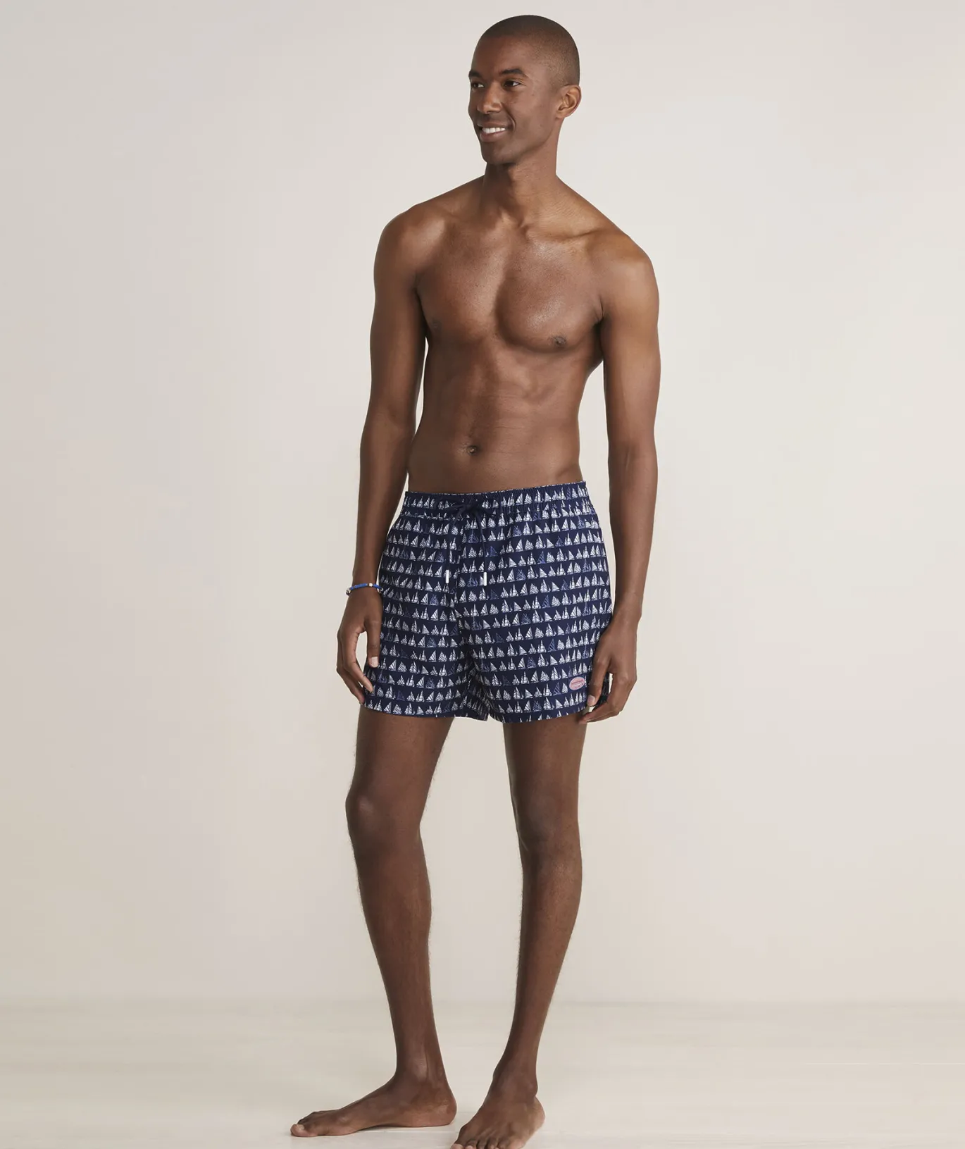 Vineyard Vines 5 Inch Printed Chappy Swim Trunks Boat Parade Naut Nav New