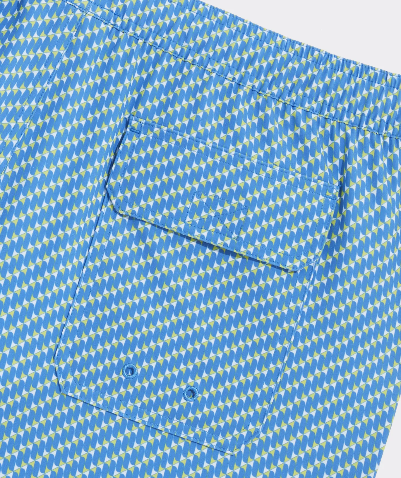 Vineyard Vines 7 Inch Printed Chappy Swim Trunks Tri Geo Hull Blue New
