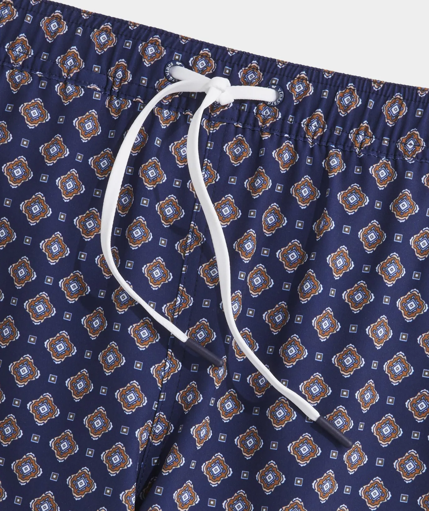 Vineyard Vines 7 Inch Printed Chappy Swim Trunks Foulard Naut Navy Outlet