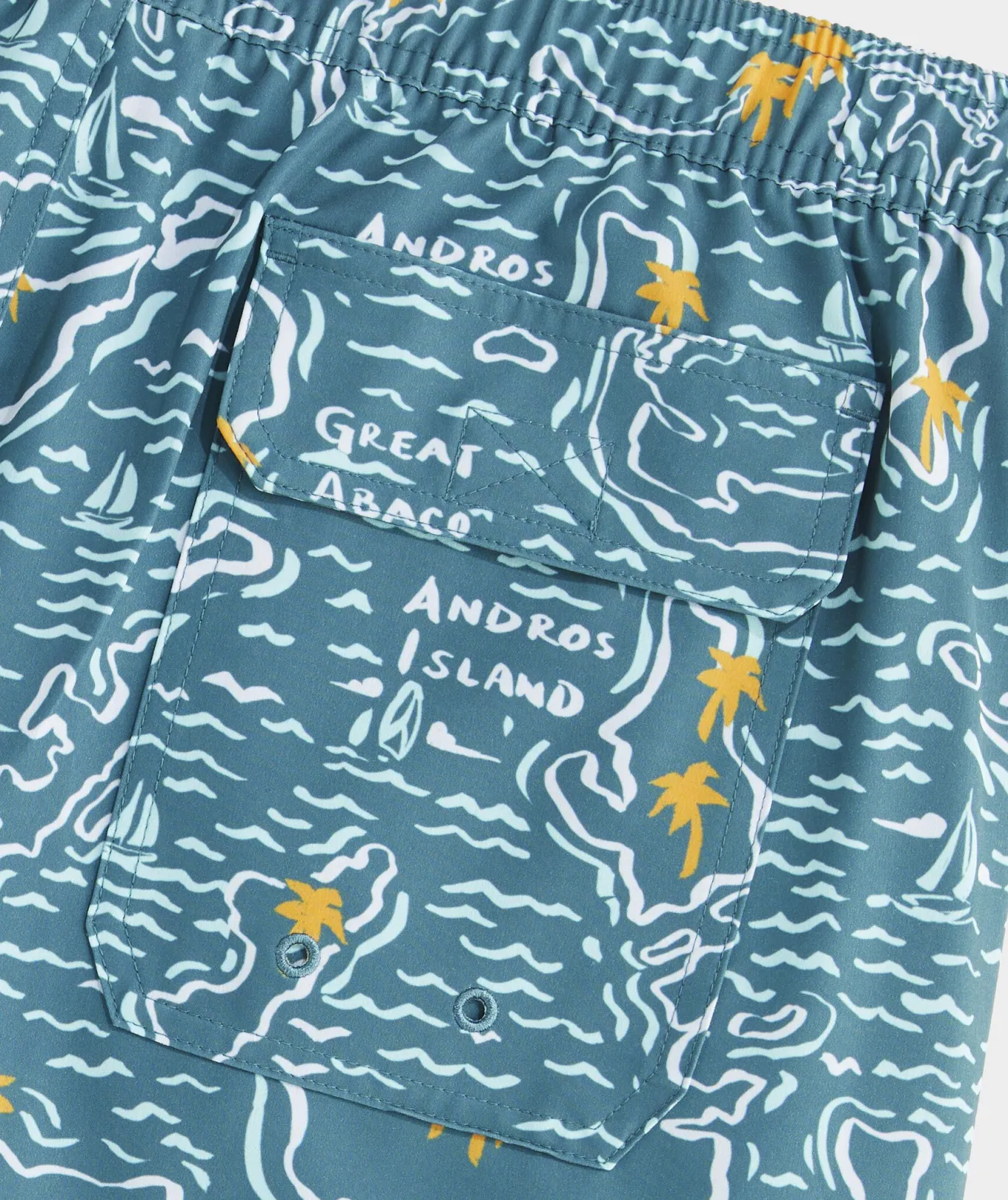 Vineyard Vines 7 Inch Printed Chappy Swim Trunks Isl Maps Mallrd Blue Sale