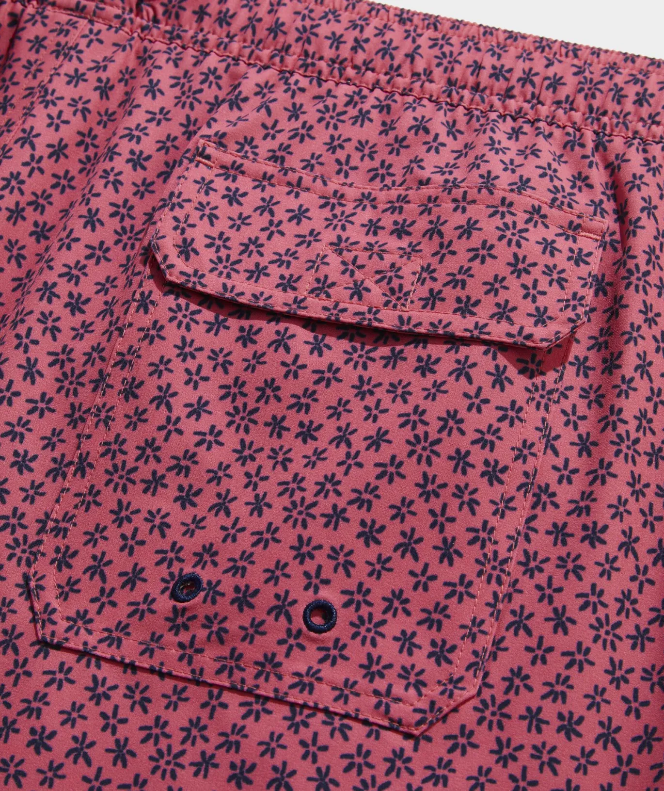 Vineyard Vines 5 Inch Printed Chappy Swim Trunks Flrl Micro Jetty Red New