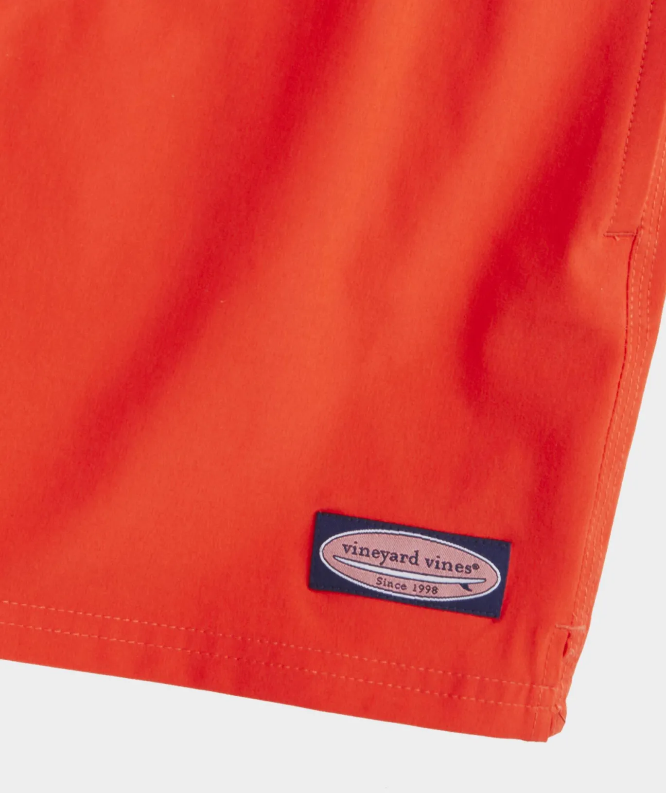 Vineyard Vines 5 Inch Solid Chappy Swim Trunks Papaya Punch Discount