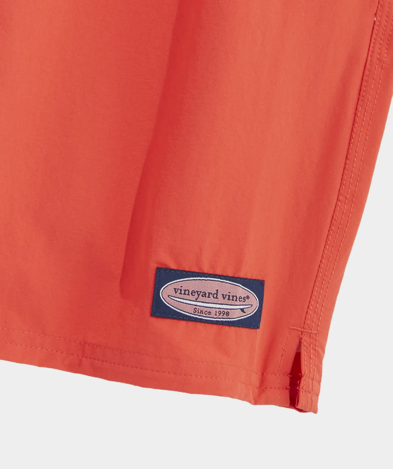 Vineyard Vines 7 Inch Solid Chappy Swim Trunks Papaya Punch Cheap