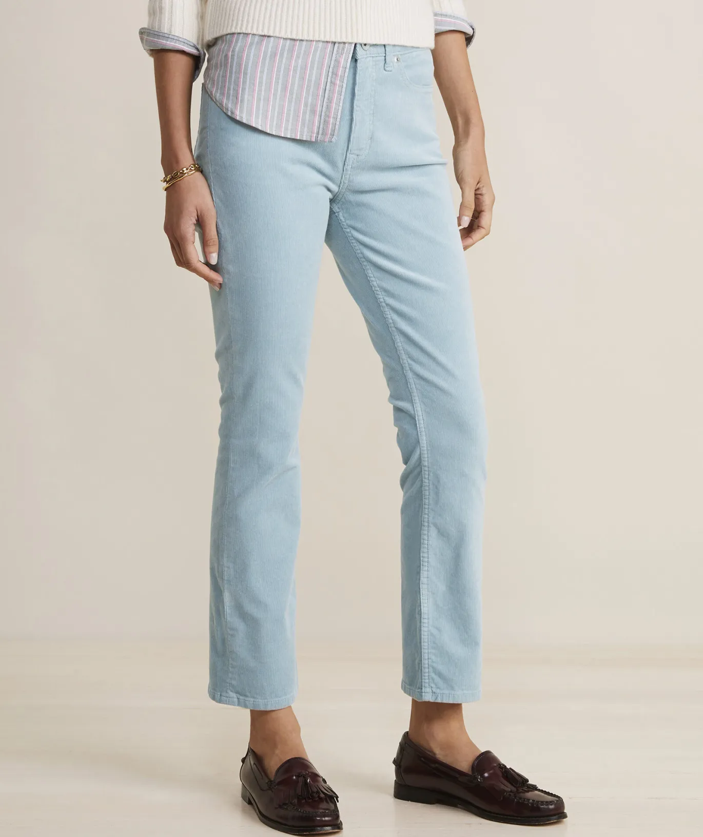 Vineyard Vines Kick Flare Mid-Rise Corduroy Pants Stone Shop