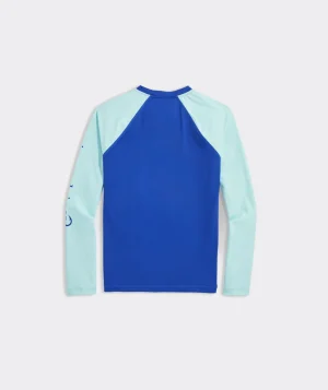 Vineyard Vines Kids' Raglan Rashguard Airy Blue Best Sale