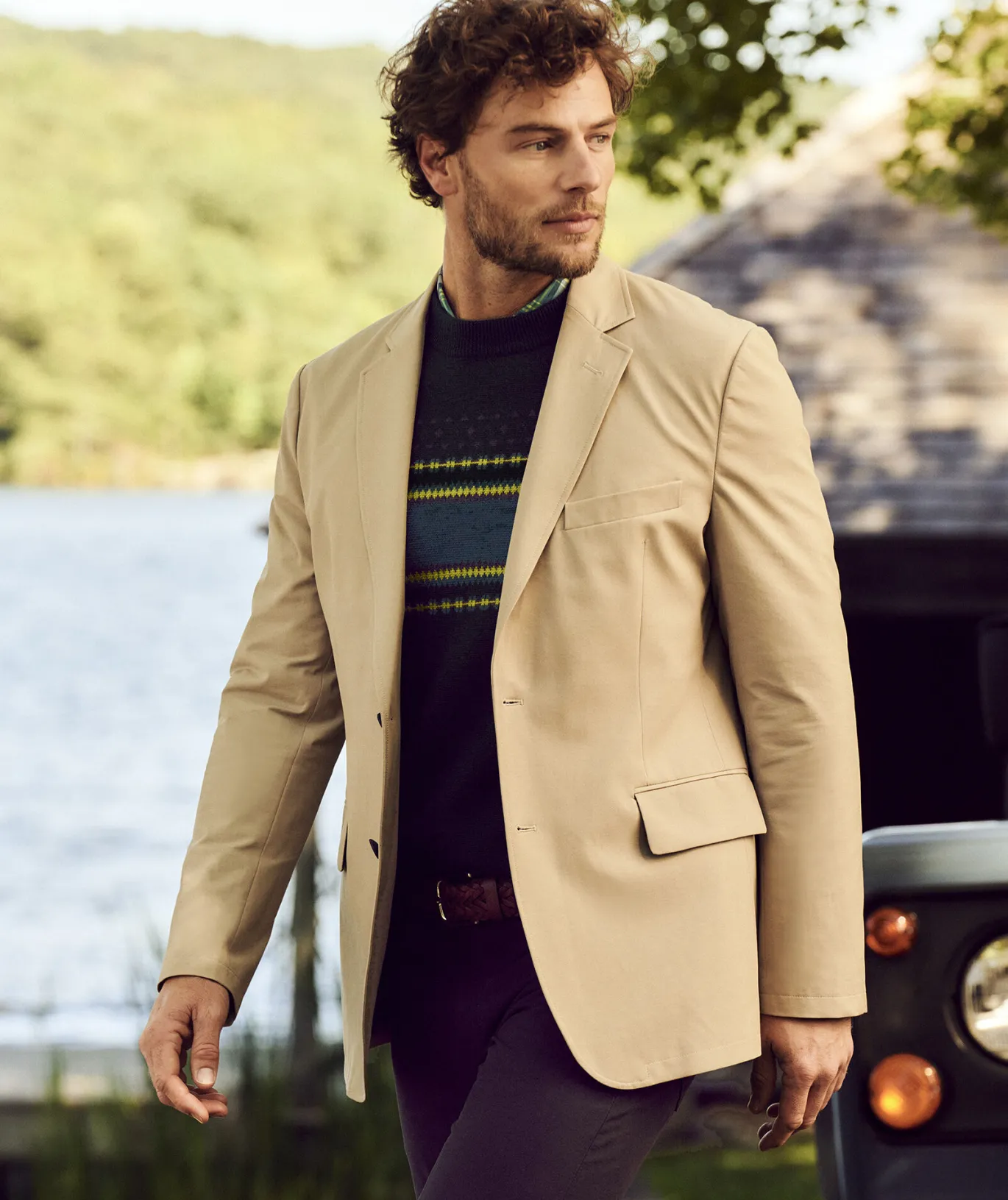 Vineyard Vines Lightweight On-The-Go Blazer Khaki Cheap