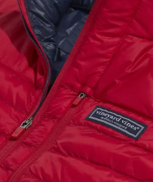 Vineyard Vines Lightweight Packable Puffer Vest Red Velvet Hot
