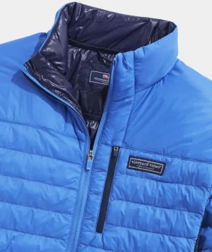 Vineyard Vines Lightweight Packable Puffer Jacket Hull Blue Sale