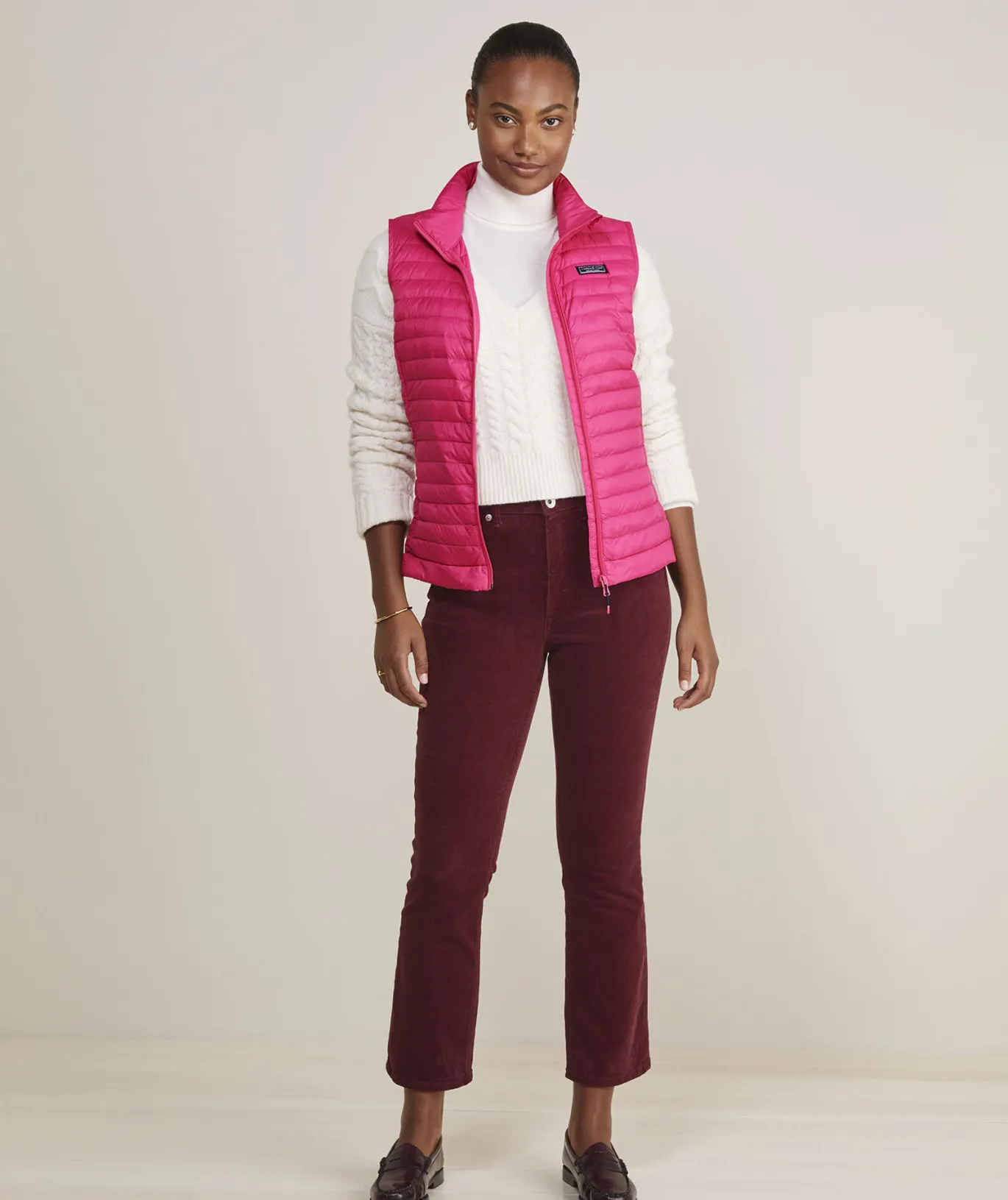 Vineyard Vines Lightweight Packable Puffer Vest Jake Blue New