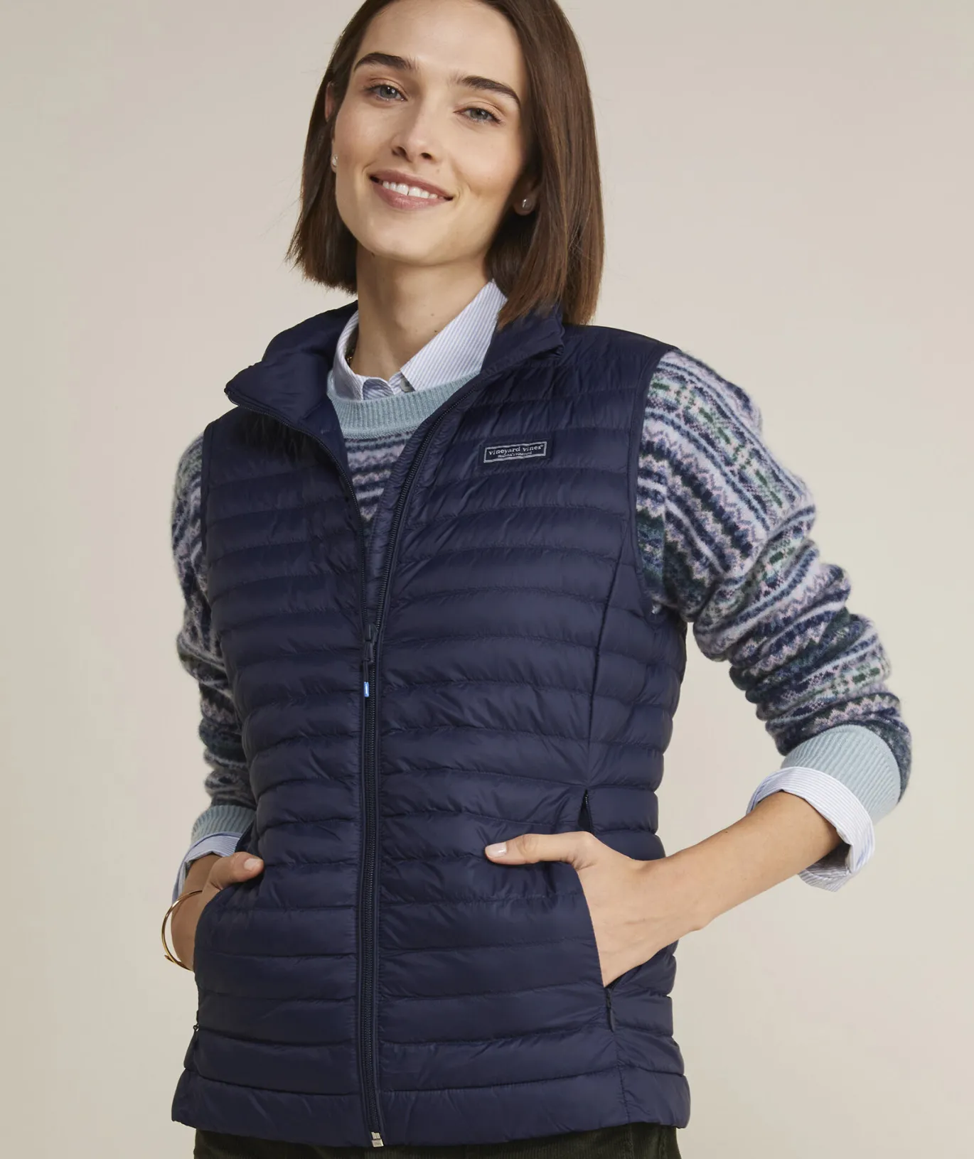 Vineyard Vines Lightweight Packable Puffer Vest Red Velvet Flash Sale