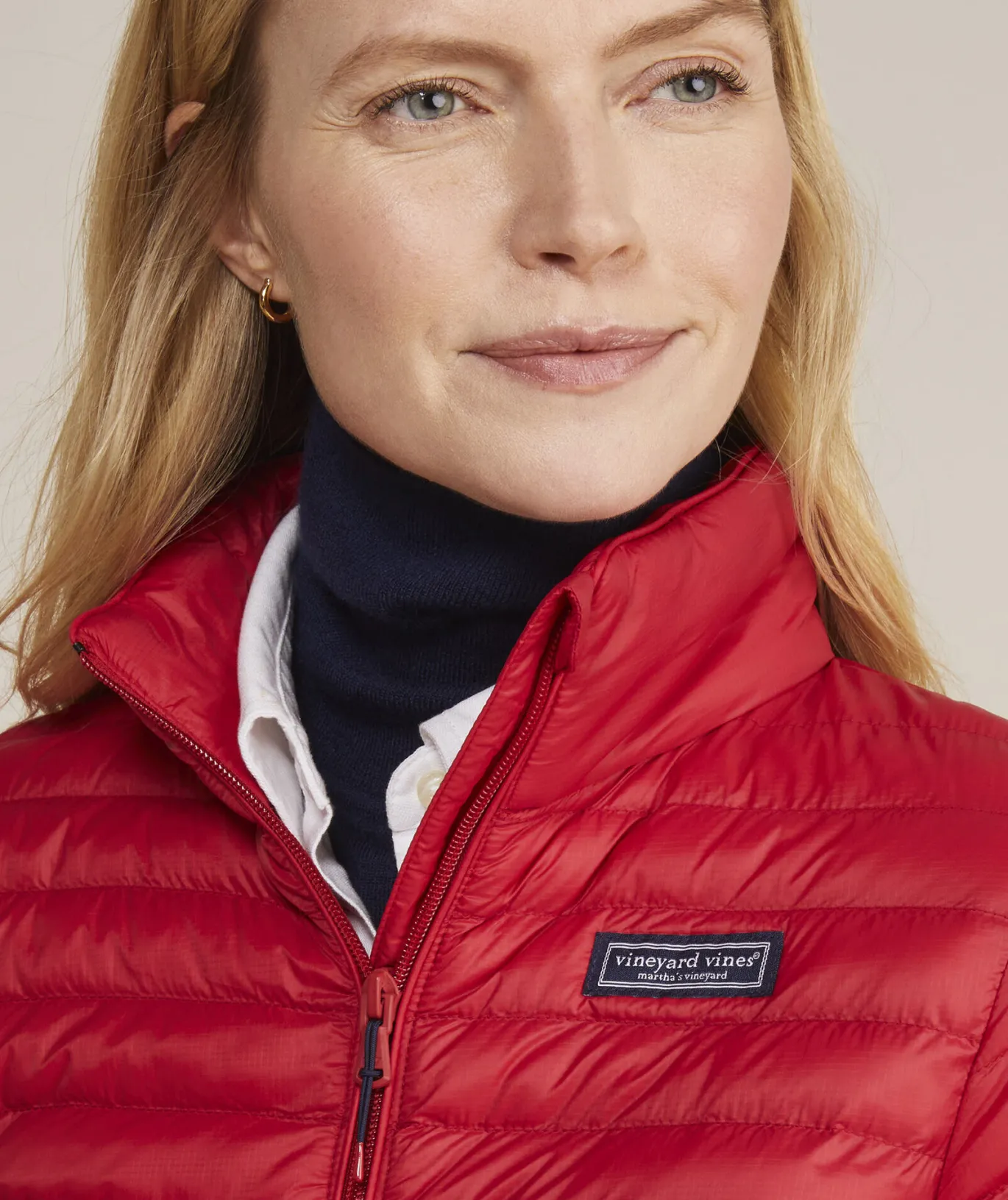 Vineyard Vines Lightweight Packable Puffer Jacket Nautical Navy New