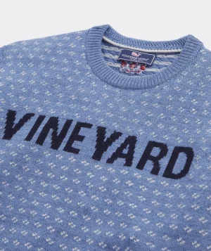 Vineyard Vines Merino Wool Vineyard Crewneck Sweater Blue Moon Shop