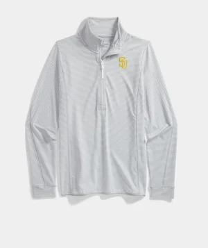 Vineyard Vines Miami Marlins Saltwater Quarter-Zip Granite Hot