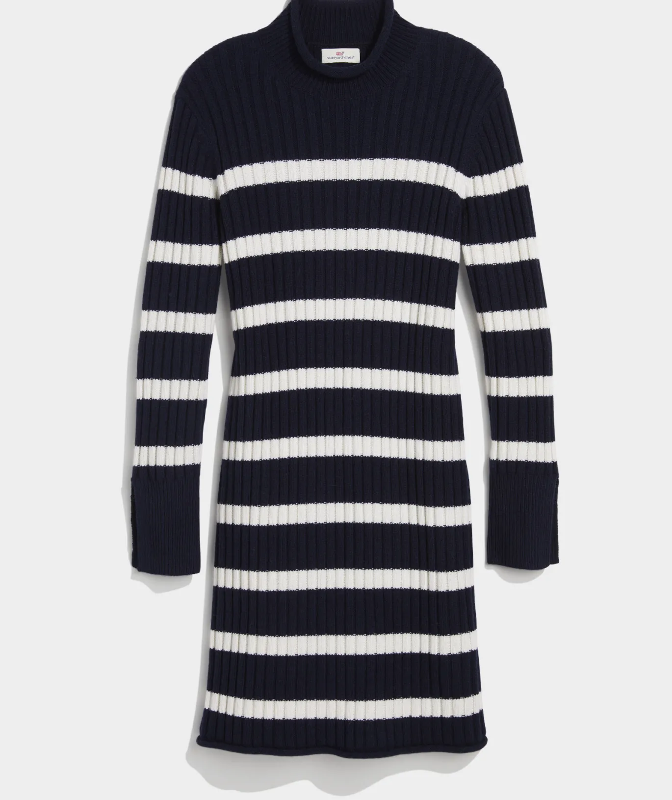Vineyard Vines Mockneck Sweater Dress Charcoal Heather Outlet