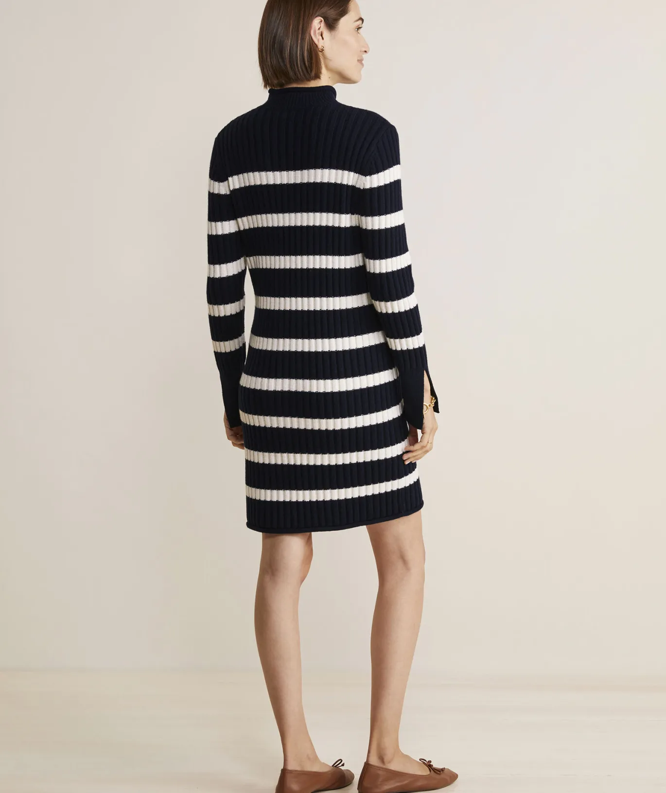 Vineyard Vines Mockneck Sweater Dress Charcoal Heather Outlet